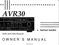 Harman-Kardon AVR-30-Owners-Manual